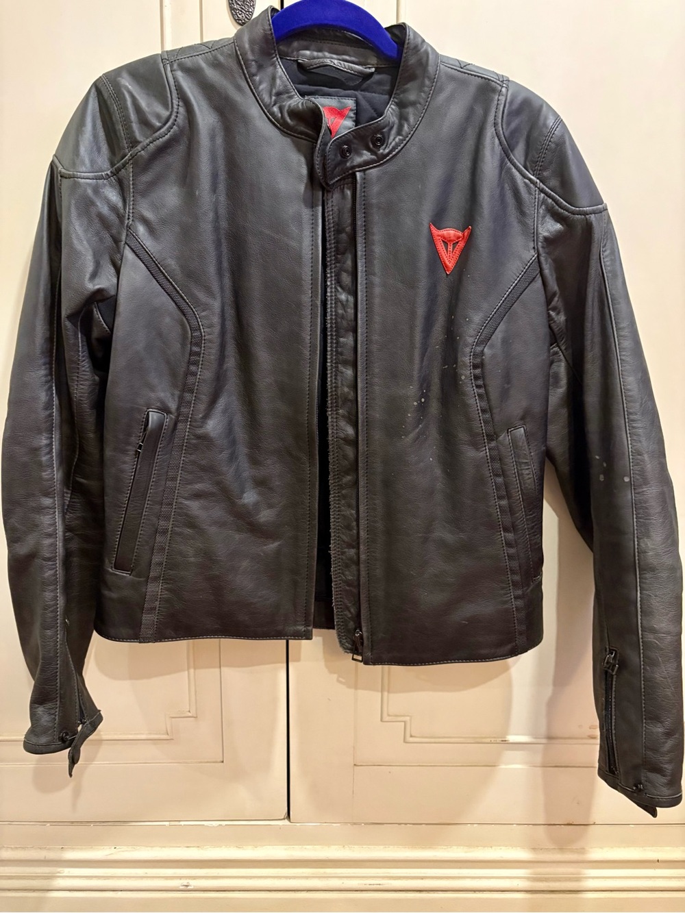 Black Leather Dianese Motorcycle Jacket